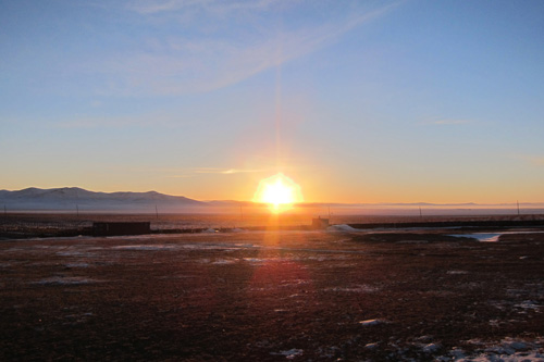 モンゴルの夕日